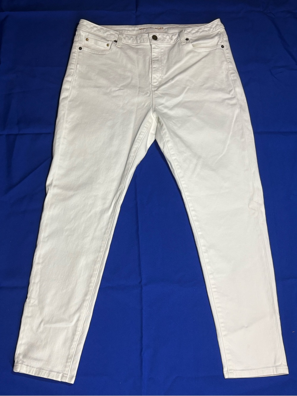 MICHAEL KORS Women’s Selma Skinny High Rise Slim White Jeans Size 16